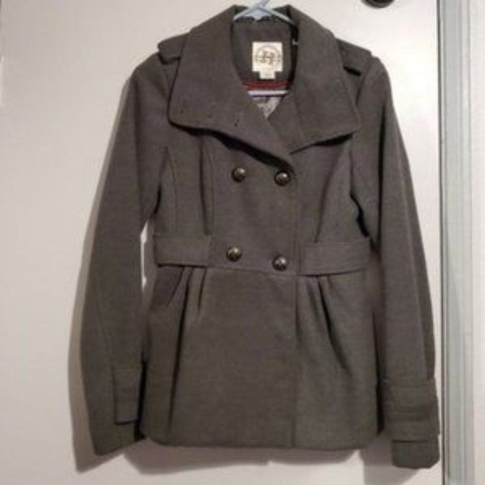 womans Pea Coat grey size small